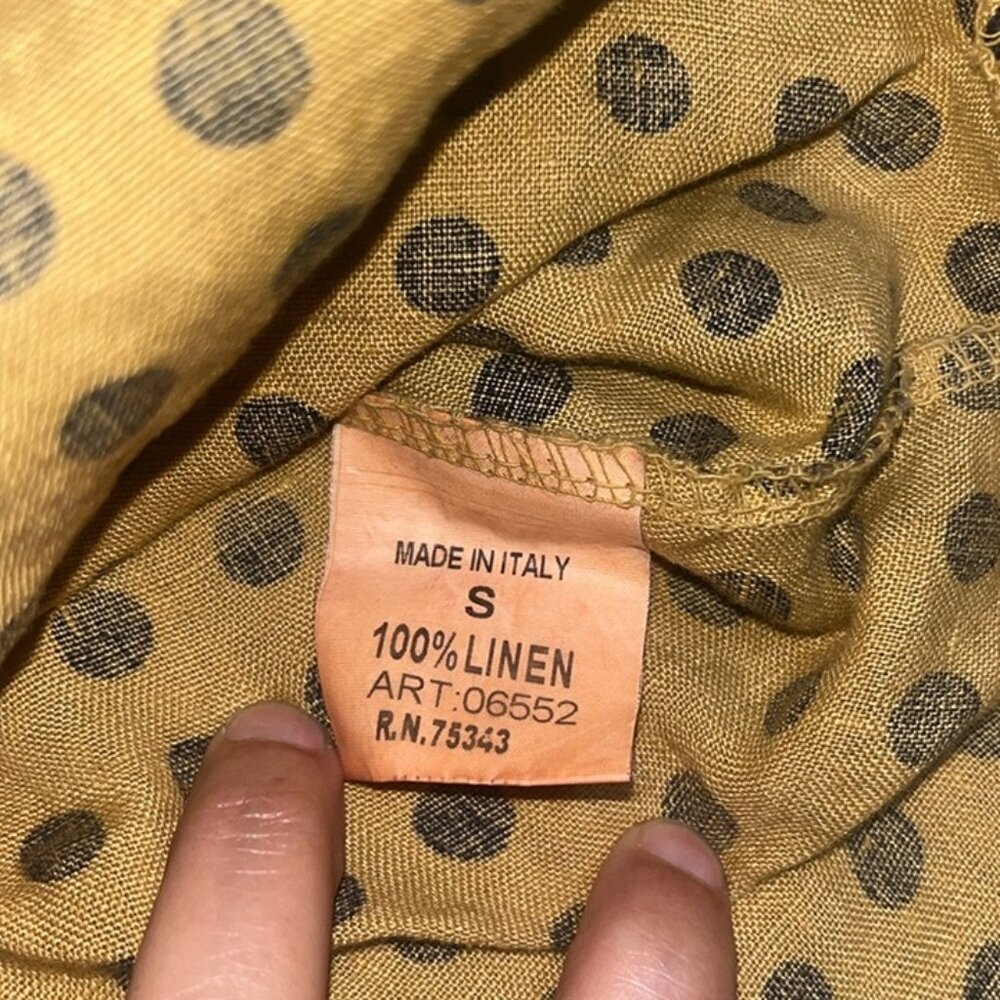 Rosemarine Italian Polka Dot Button Front Sleeveless Linen Dress Small‎ - Picture 11 of 11
